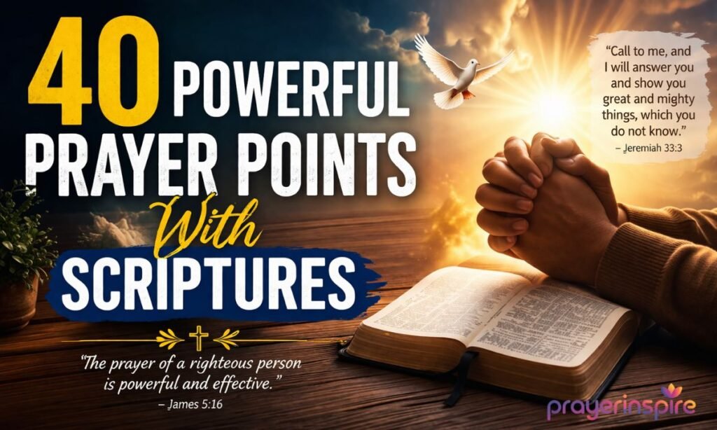 40 Powerful Prayer Points With Scriptures