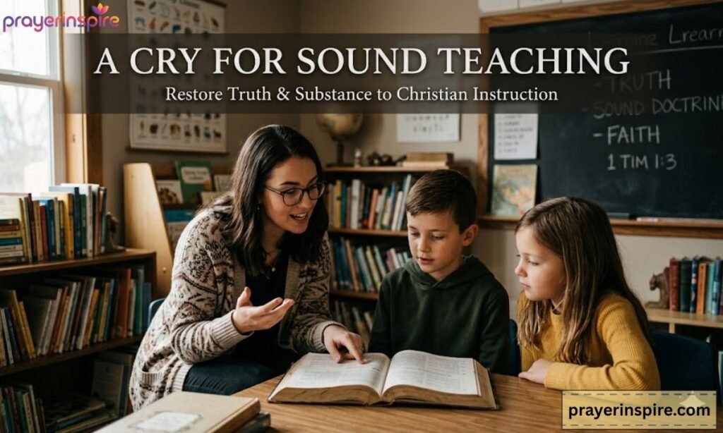 A Cry for Sound Teaching