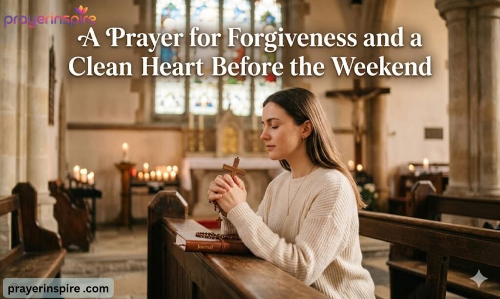 A Prayer for Forgiveness and a Clean Heart Before the Weekend