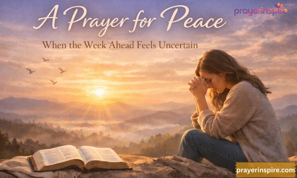 A Prayer for Peace When the Week Ahead Feels Uncertain