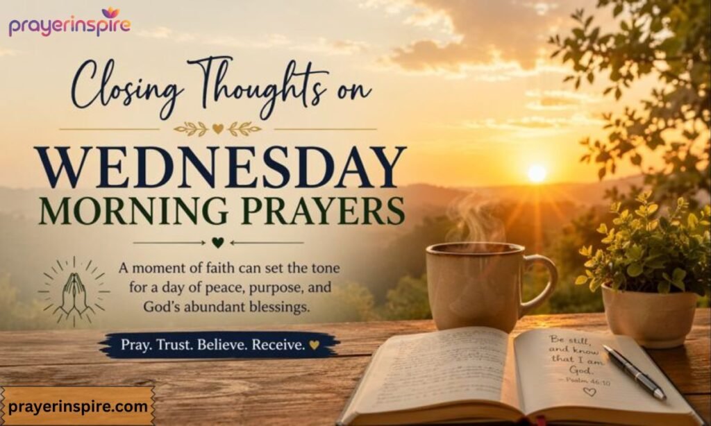 Closing Thoughts on Wednesday Morning Prayers