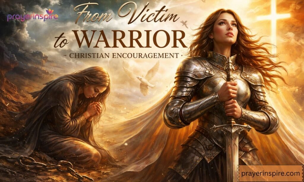 From Victim to Warrior Christian Encouragement Wall Canvas