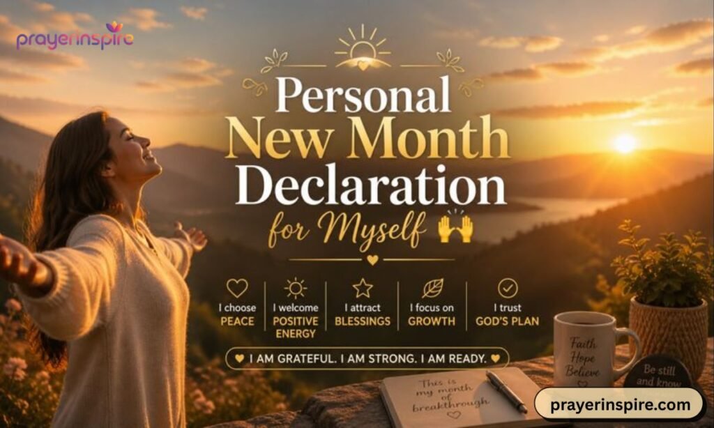 Personal New Month Declaration for Myself 🙌