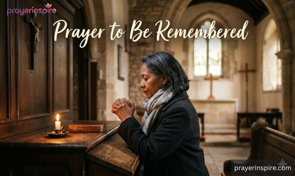 Prayer to Be Remembered