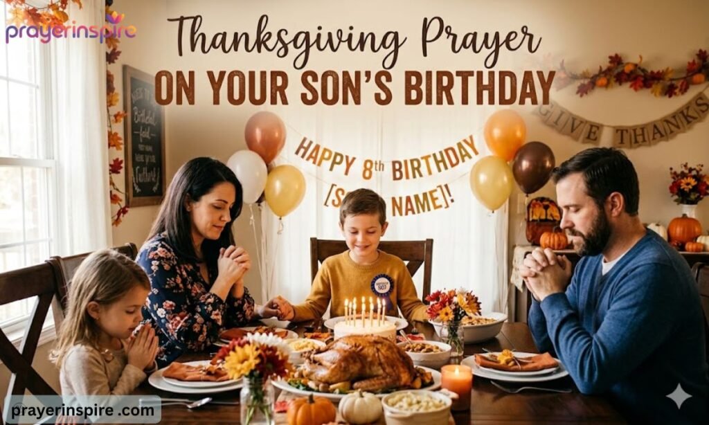 Thanksgiving Prayer on Your Son's Birthday