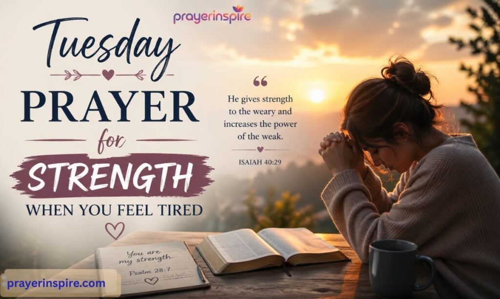 Tuesday Prayer for Strength When You Feel Tired