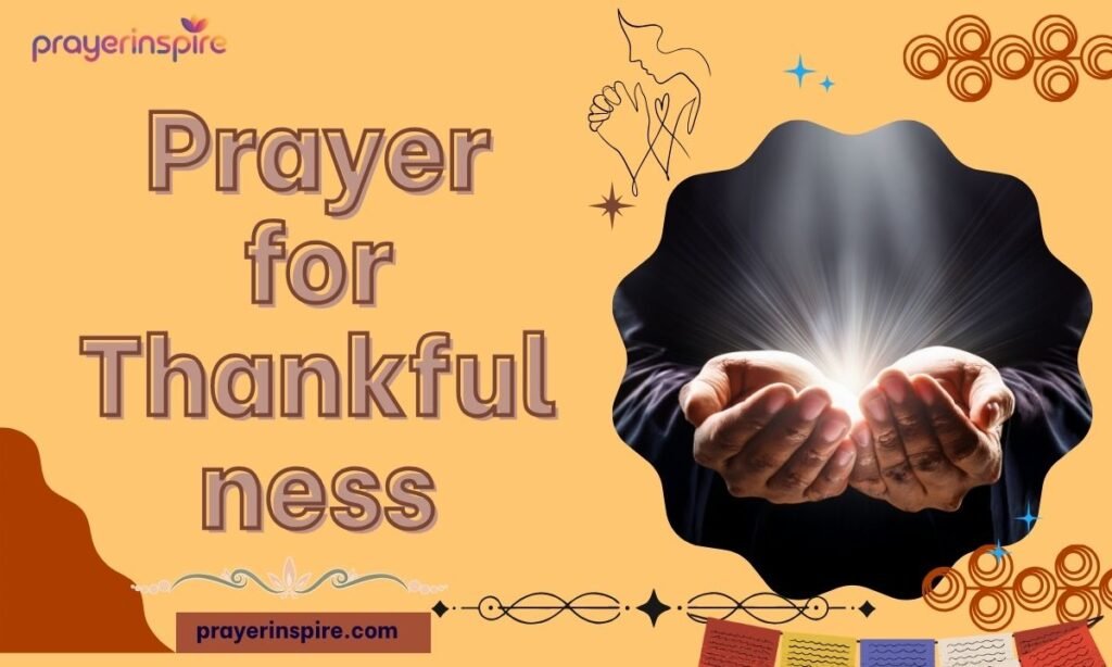 Prayer for Thankfulness