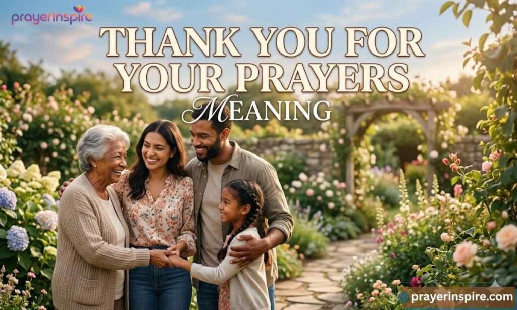 Thank You for Your Prayers Meaning