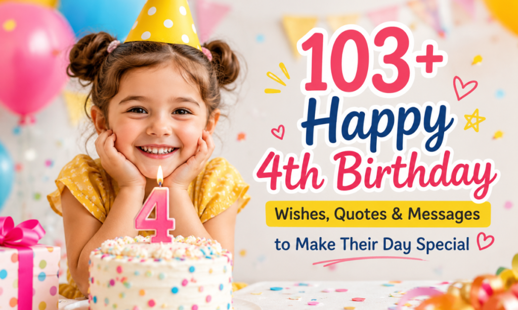 103+ Happy 4th Birthday Wishes, Quotes & Messages to Make Their Day Special