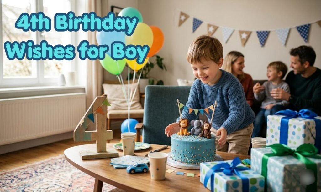 4th Birthday Wishes Quotes for Baby Boy