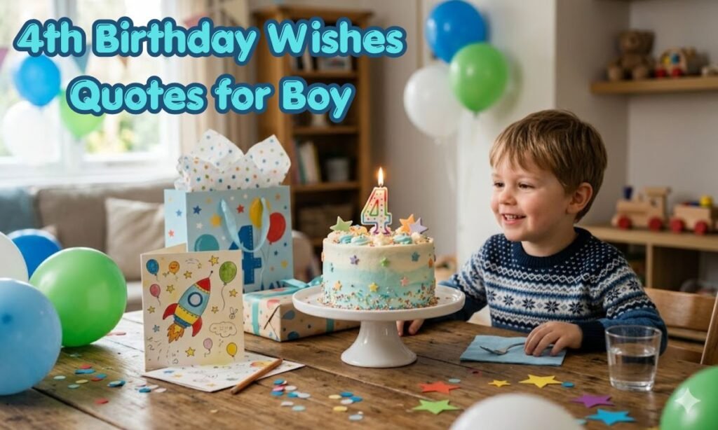4th Birthday Wishes Quotes for Boy