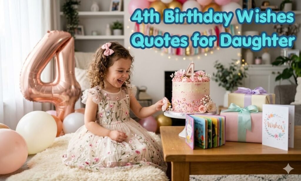 4th Birthday Wishes Quotes for Daughter