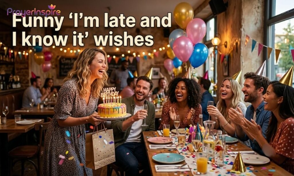 Funny "I'm late and I know it" wishes